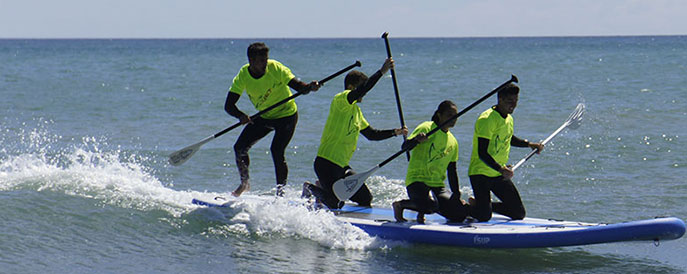 Paddle surf en la playa de Oliva